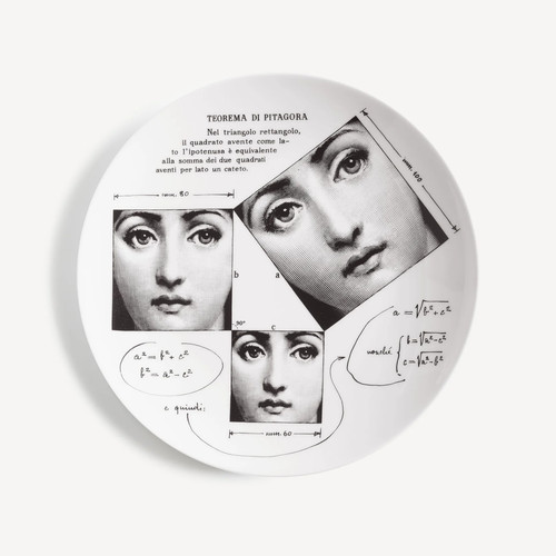 Fornasetti wall plate tema - fornasetti, e