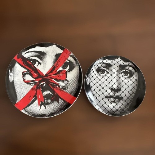 Fornasetti art plates set - of, 2